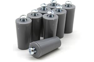 DOJA BARCELONA DOJA Barcellona | Fermi per Tapparelle | Confezione da 8 | Ferma Tapparelle Grigio | Fermi di Arresto | 40 mm | PVC | Fermi per Tapparelle Avvolgibili | Accessori Pezzi di Ricambio per Avvolgibile