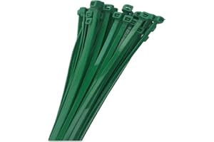 JIMENA Y SUS COSAS Bridas 100 unidades de gran dureza y resisitencia de distintas medidas de longitud y grosor. PRODUCTO EUROPEO (200X4.8, VERDE)