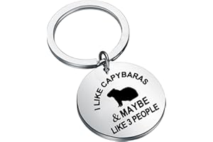 PLITI Capybara Gift Capybara Lover Gift I Like Capybaras & Maybe Like 3 People Keychain For Rodents Lover