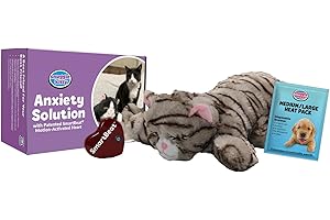 SmartPetLove Snuggle Kitty Heartbeat Plush Cat Toy by Snuggle Puppy. Cat Calming Toy and Anxiety Relief for All Breed Sizes