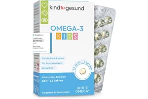 Omega-3 kapslar för barn - jämförelsevinnare 2024-518 mg fiskolja med DHA & EPA - sockerfri - 90 minikapslar (1 månad)