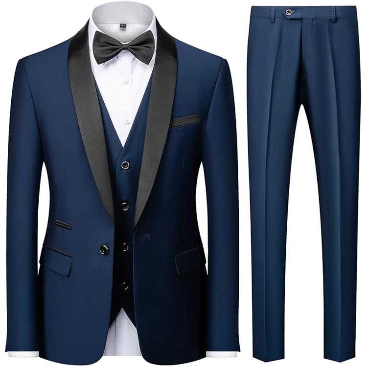 YFFUSHI Herren Anzug 2-teilig Regular Fit - Zweireiher Business Anzug Für Hochzeit & Office | Sakko Mit Hose