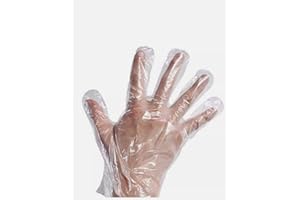 LA-ACHU Disposable Gloves, Plastic Food Safe Disposable Gloves Disposable Polyethylene Work Gloves for Kitchen Cooking Cleaning Safety Food Handling Pack of 200