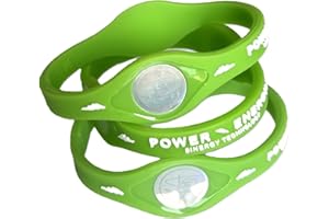 Power Energy Bandas de equilibrio, pulsera deportiva de silicona, pulsera de holograma, infundida con minerales naturales e iones negativos