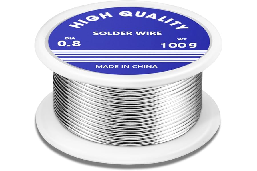 Solder Wire,0.8mm Soldering Wire Lead Free Sn99.3 Cu0.7 with Rosin Core for Electronic Electrical Soldering Components Repair and DIY. (20, Grams) Net 15g