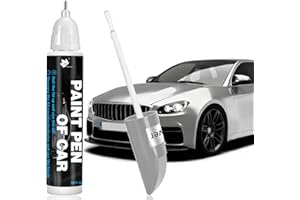 Canollo Lackstift Silber Auto, Auto Lackstift Silber für Kratzer, Autos Kratzer Reparatur Stift, Mit Pinselkopf und Spitze, für Kratzerreparaturen der Meisten Autos, Anhänge, Motorräder, Transporter