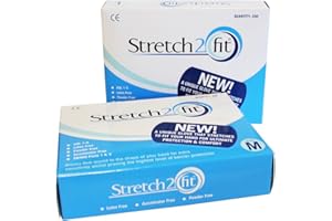 CCIDEA Stretch2Fit Blue Gloves Medium - 200 Pack