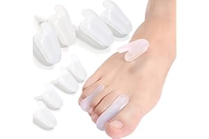 Flared Gel Toe Separators DYKOOK 8 Pieces Big Small Toe Spacers Toe Straighteners for Overlapping Toes and Temporary Bunion Corrector Gel Toe Splint(4 pcs Large + 4 pcs Small)