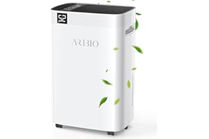ARIBIO Luftentfeuchter Elektrisch,20L/Tag Hochleistungs Entfeuchter,Raumentfeuchter mit Wäschetrocknung, Ablaufschlauch,Timer und Abtauen, Raumgröße ca 200m³/60m², für Wohnungen,Badezimmer,Keller, 10 J. Gar