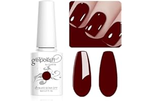 Vishine 8ml Gel Colour Nail Polish Burgundy, Long-Lasting, Soak Off, Fall Gel Nail Polish, Nail Art, Manicure Salon