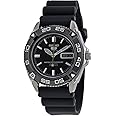 Seiko 5 Men's Black Dial Rubber Automatic Watch - Snzb23J2, Analog Display