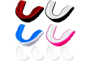 RUIJIE 4 Protector Bucal Deportivo Premium con Estuche para Adultos y Niños, Ideal para Rugby, MMA, Kickboxing, Judo, Hockey y Boxeo