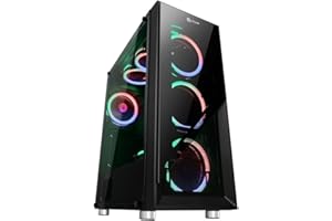 TALIUS, TECH 4 U TALIUS Caja Gaming Valkyria. Caja PC Gamer Incluye 3 Ventiladores ARGB + centralita, Pc de Juego de Torre ATX de crital Templado.