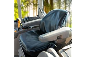 PETEX Funda de Asiento para Tractor de Piel sintética, Color Negro, 1 Pieza, Apta para Grammer S42, S42/1, DS50
