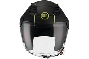 BHR Casco Demi-Jet 804 TOP| Casco Scooter Omologato ECE | Casco Motorino con Visiera Antigraffio e Sgancio Micrometrico