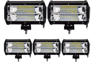 ‎GREENMIGO Greenmigo 5X 72W LED Zusatzscheinwerfer IP67 Wasserdicht Light Bar 12V 24V LED Arbeitsscheinwerfer Offroad Auto LED Scheinwerfer Arbeitslicht