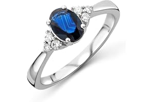 Miore Damski pierścionek zaręczynowy z białego złota 9 ct (375) z diamentami 0,11 ct