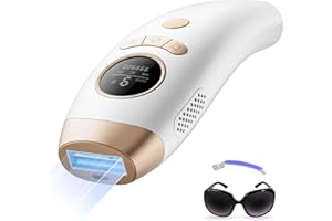 AMINZER 3 en 1 Depiladora de Luz Pulsada IPL, 9 Nivel de Energía, Dispositivo Indoloro, Depilación Láser Profesional Para Mujeres y Hombres,Cuerpo y Cara Bikini Piernas Axilas - 999.990 Flashes