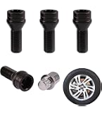 Jeu De 4 Boulons Antivol Roue M14 X 1.5mm - Acier Traité, Clé Incluse - Pour Audi/VW Golf, Passat, Etc.