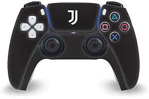 Head Case Designs Offizielle Juventus Football Club Typographie Kunst Matte Vinyl Frontplatte Haut Gaming Aufkleber Abziehbild Abdeckung kompatibel mit Sony Playstation 5 PS5 DualSense Controller