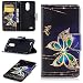Produktbild LMAZWUFULM Hülle für LG K8 / M200N 2017 (5,0 Zoll) PU Leder Magnetverschluss Brieftasche Lederhülle Malerei Gold Schmetterling Muster im Bookstyle mit Stent-Funktion und Karten Slot Schutzhülle Ledertasche Flip Cover für LG K8 / M200N 2017 (5,0 Zoll) Muster-6