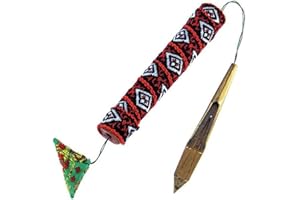 TERRÉ Maultrommel Dan Moi kurz schnell modulierbar hochtönig aus Vietnam feines Messing mit Bambushülle in buntem Webstoff leicht zu spielen Instrument Musik Klang Percussion Weltmusik