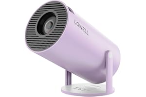 LQWELL® Projector, Mini Projector, Supports Wifi 5G BT5.0 with 11.0 Android OS, Automatic Keystone, 220 Degree Angle, 130 Inch Display for Phone/PC/Lap/Xbox/Stick, 4K Home Cinema, HDMI, Purple