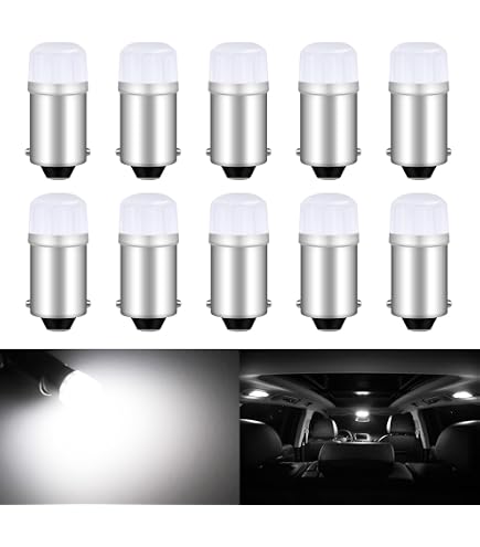 AGLINT BA9s LED Ampoules 9SMD 12V Blanc - Lot 4 Pièces Pour Voiture Intérieur Et Extérieur