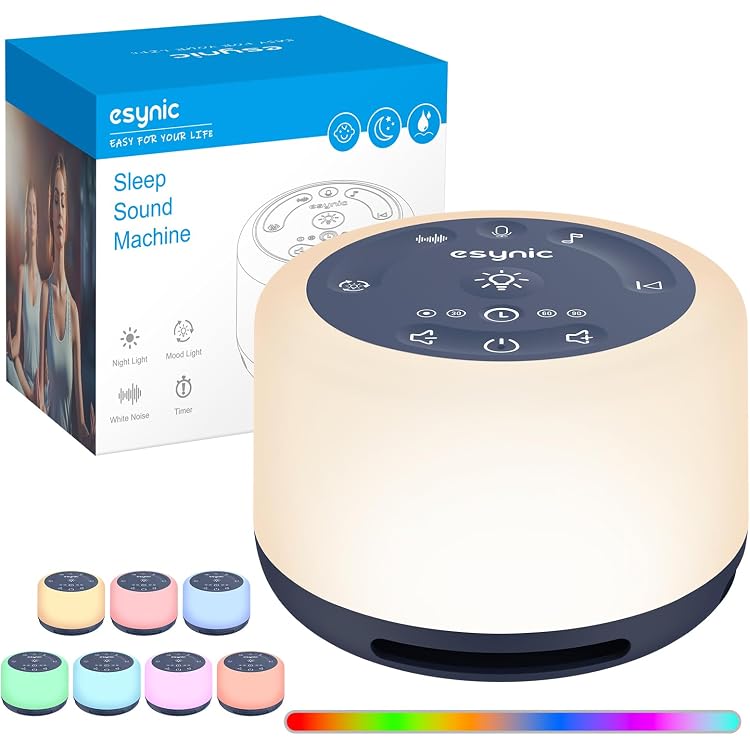 Produktbild von Tragbare White Noise Machine Baby Mit Nachtlicht, Einschlafhilfe Babys