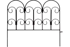 SCENDOR 5 Pack Set Garden Fence, 18"W x16"H Iron Garden Fencing, Animal Barrier, Wire Fences for Yard, Garden Border Edging Flower Fence, Outdoor Fences for Landscaping