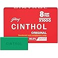 Cinthol Original Bath Soap - 100g (Pack of 8) | 99.9% Germ Protection | Doctor Recommended | Grade 1 Soap | Deo Fragrance