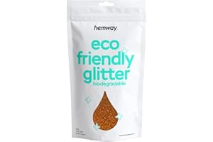 Hemway Eco Friendly biodegradable Glitter 100 g / 3,5 oz Bio cosmético seguro de la chispa vegano para la cara, sombra de ojos - 1/64" 0.015" 0.4mm - El cobre holográfica