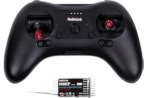 Radiolink T8S 8 canales 2,4 GHz RC transmisor y receptor R8EF RX, mando a distancia y controlador batería incorporada para quad/avión/coche/barco y más (modo 2 mano izquierda no autocentro)