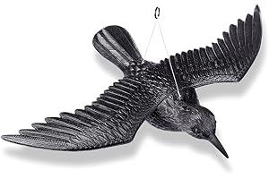Schramm® Fliegende Krähe schwarz Taubenschreck Vogelschreck Kunststoff Rabe Taubenabwehr Vogelabwehr Vogelscheuche
