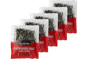 Chao'an Lot 5x Champignon noir séché émincé - Sachet 80g