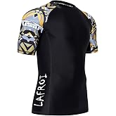 LAFROI Men's UPF 50+ Baselayer Skins Compression Short Sleeve T-Shirt