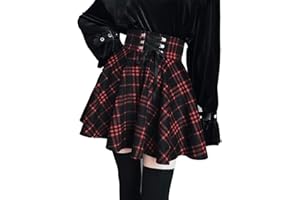 Mcaishen Tasty Life Gonna a Pieghe a Vita Alta da Donna Gonna Gialla Kilt Versione Coreana della Gonna da Tennis Gonna a Pieghe College.