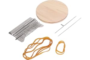 MUMUSUKI 28 Pins Speedweve Style Stopfrahmen, Kleines Manuelles Stopfwebrahmen Kit Webwerkzeug für Kunstvolle DIY Muster, Reparaturstoffe, Geschenkideen