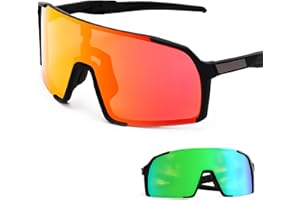 Zetterrank Schnelle Brille mit Wechselgläser,UV 400 Sportbrille Herren Damen,Schnelle Brille Rave,Fahrradbrille Herren Damen.