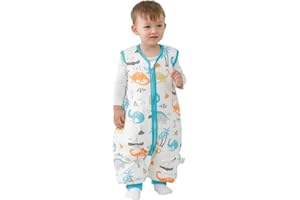 MOSEBEARS Saco de Dormir para bebés Todo el año Saco de Dormir para niños 2.5 TOG Saco de Dormir 100% algodón Puro Varios tamaños Otoño Invierno Manta para Dormir