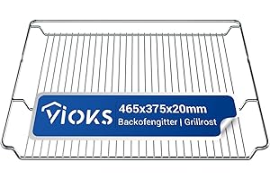 VIOKS Grille de four de rechange - Pour Bosch - 00574876/574876 - Grille de cuisinière combinée pour rôtissage et cuisson - Dimensions : 465 x 375