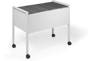 Durable 309510 Carrito para carpetas colgantes ECONOMY 80 A4, gris, de acero resistente a los arañazos, 655 x 592 x 368 mm