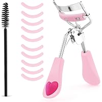 AIEX Wimpernzangen Set – 2 Stück, Gerade & Gebogen, Edelstahl, Rosa