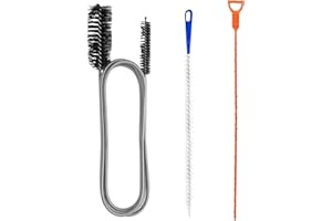 Bosmsaslad 3 Piezas Desatascador Tuberias Profesional, Cepillo Limpieza para Desagüe Flexible Tuberías, Herramienta Multifuncional Drenaje Eliminar Pelos y Desatascar, Cepillo de Limpieza para Desagüe