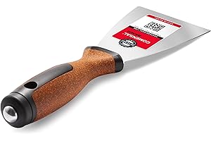 COMENSAL® Couteau À Enduire - Spatule de Plâtrier Couteau à Enduire - Anticorrosion - Acier Inoxydable avec Embout - Made in EU - 80 mm