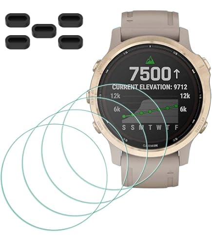 Upscreen Pellicola Protettiva Hybrid Glass Per Garmin Fenix 6S Pro – Durezza 9H, Anti-impronte, Kit Di Montaggio Incluso