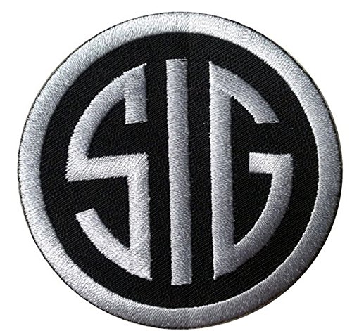 Sig Sauer Firearms Black Silver Embroidered Army biker Military Aufnaher Patch