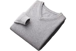 Vogrtcc Herren-Pullover Aus Kaschmir Mit V-Ausschnitt, Business-Casual-Strickpullover