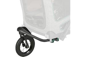 ‎TRIXIE TRIXIE Jogger-Umbausatz für Hundeanhänger – Frontrad mit 360°-Gelenk – Macht Fahrradanhänger zum Hundebuggy – wendig, arretierbar & abnehmbar – Zubehör für Hundefahrradanhänger