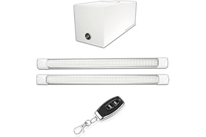 FAST LED TECHNOLOGY Éclairage led puissant sans fil sur batterie rechargeable pour Garage, Box sous sol, Cave sans électricité - Lampe lumière autonome puissante 2200 lm, Prêt à poser et Sans Travaux -Autonomie 3h30